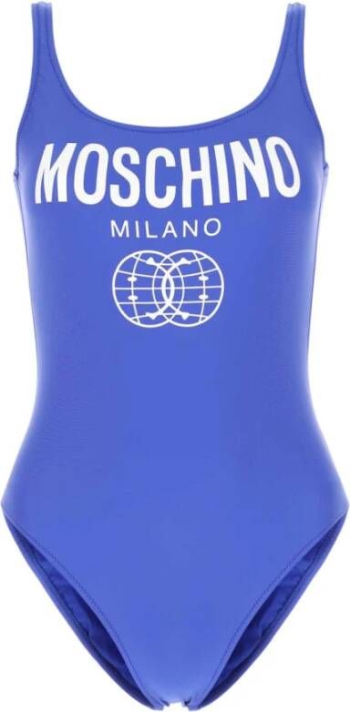 Moschino Blauw stretch polyester zwempak Blauw Dames