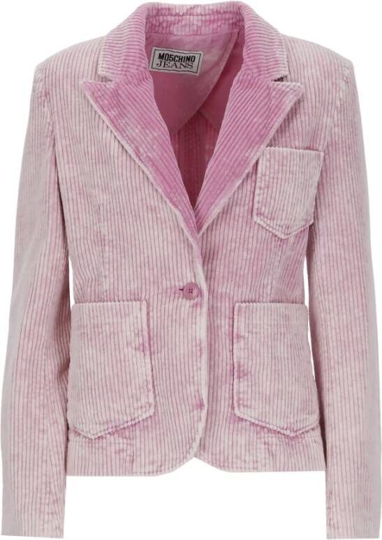 Moschino Roze jassen van Jeans Pink Dames