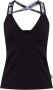 Moschino Katoenen top met logo patroon Black Dames - Thumbnail 1