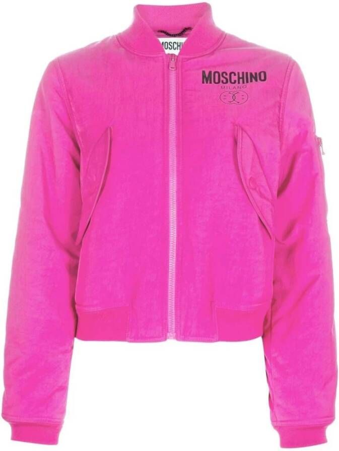 Moschino Stijlvolle Dames Bomberjack Pink Dames