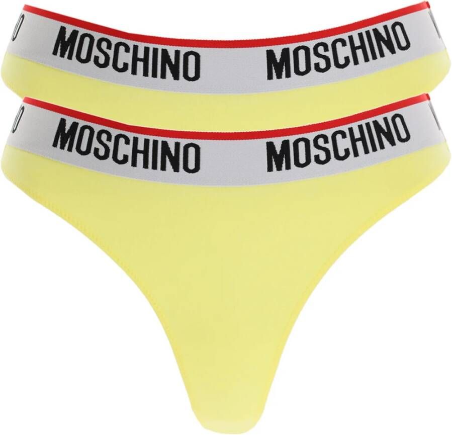 Moschino Comfortabele en stijlvolle Intimo Perizoma Bi-pack onderkleding Yellow Dames