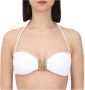 Moschino Witte Bikini Top met Logo Plaque White Dames - Thumbnail 2