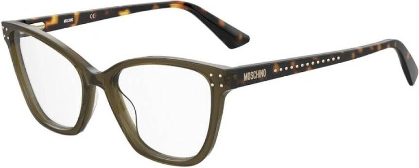 Moschino Bruin Montuur Zonnebril Green Dames