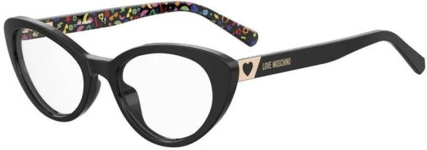 Moschino Stijlvolle Bril Zwarte Frame Black Dames