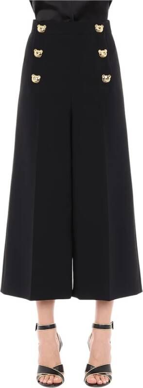 Moschino Leather Trousers Zwart Dames