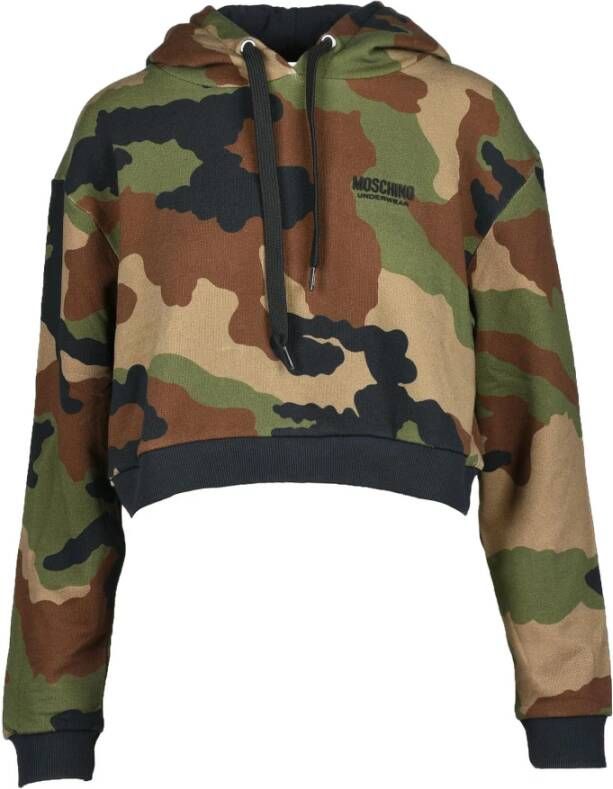 Moschino Camouflage Sweatshirt voor Vrouwen Groen Dames