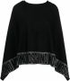 Moschino Zwarte Glitter Logo Poncho Black Dames - Thumbnail 3