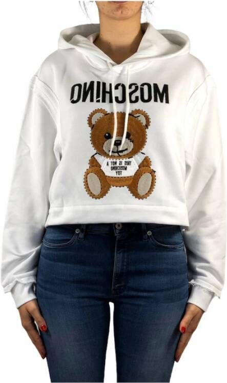 Moschino Stijlvolle Fleece Trui White Dames