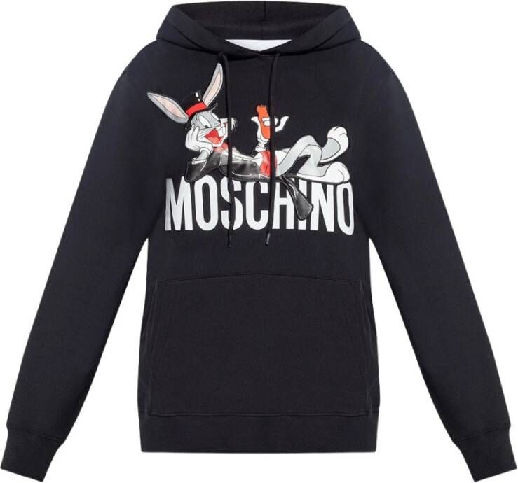 Moschino Oversized Bugs Bunny Hoodie Black Dames