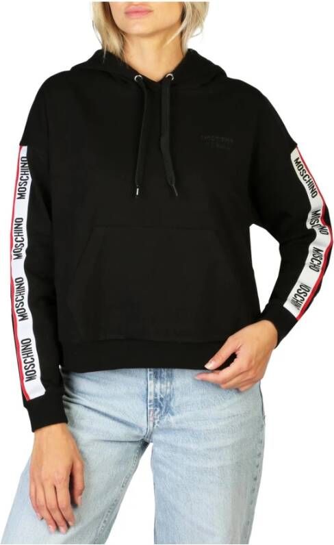 Moschino Dames sweatshirt met lange mouwen van katoenmix Black Dames