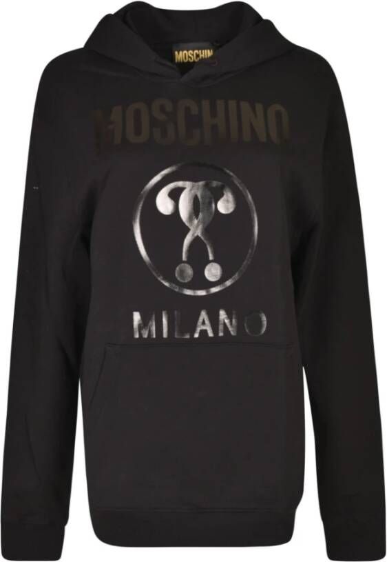 Moschino Luxe Hoodie Black Dames