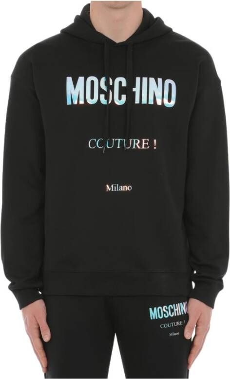 Moschino Luxe Zwarte Hoodie voor Heren Black Heren