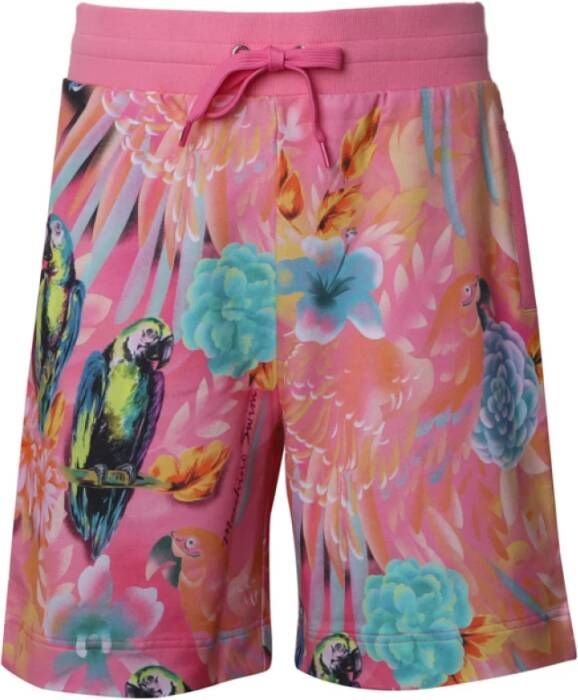Moschino Casual shorts met tropische print Pink Heren