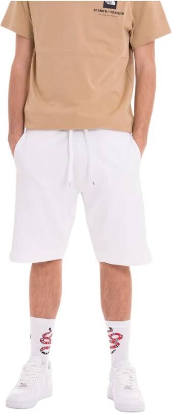 Moschino Witte Shorts met Vetersluiting en Zakken White Heren