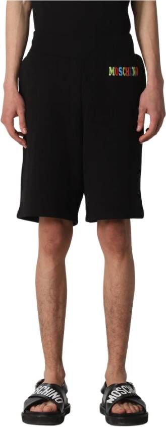 Moschino Biologische katoenen shorts Black Heren