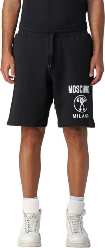 Moschino Stijlvolle Fleece Shorts Black Heren