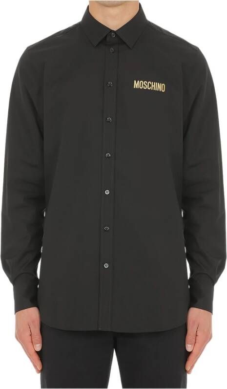 Moschino Zwarte Overhemden Collectie Black Heren
