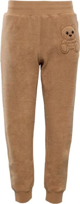 Moschino Gewatteerde Teddy Bear Sweatpants Beige Dames