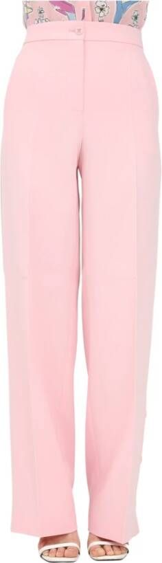 Boutique Moschino Leather Trousers Pink Dames