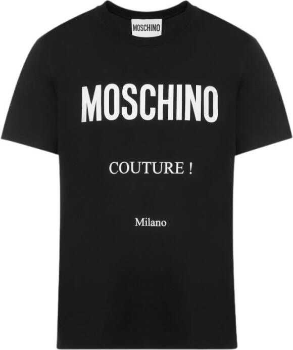Moschino Couture Korte Mouw Katoenen T-Shirt Black Heren