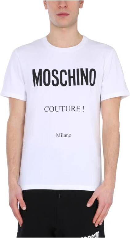 Moschino Crew Neck T-shirt Wit Heren