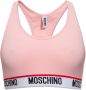 Moschino Crop top met logo Roze Dames - Thumbnail 1