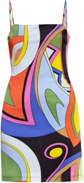 Moschino Multicolor Grafische Print Jurk Multicolor Dames