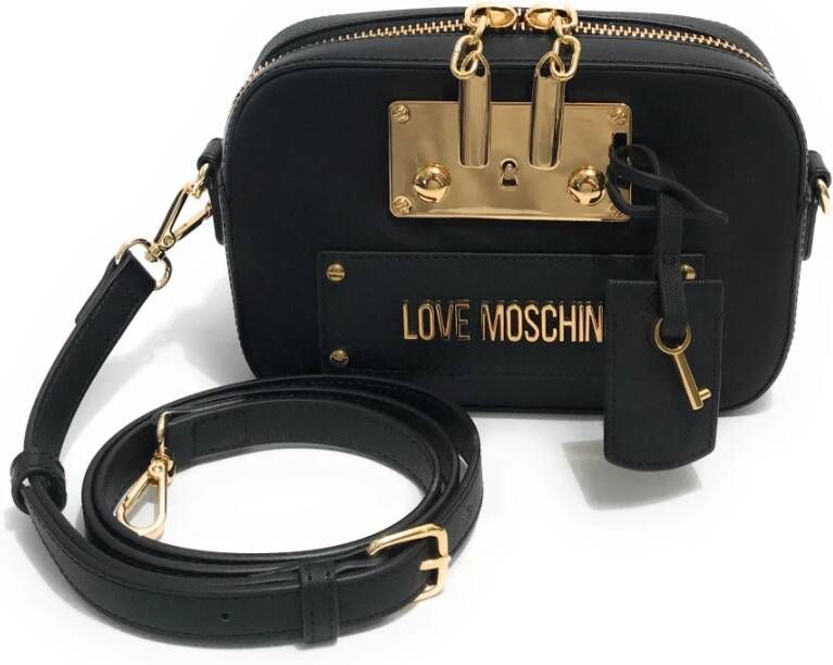 Moschino Dames Love Nylon Zwarte Schoudertas Zwart Dames