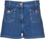 Moschino Denim Shorts Blauw en Groen 99%Co1%Ea Blue Dames - Thumbnail 1