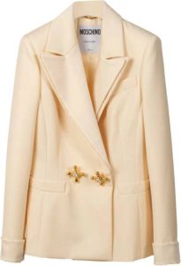 Moschino Double-Breasted Coats Beige Dames