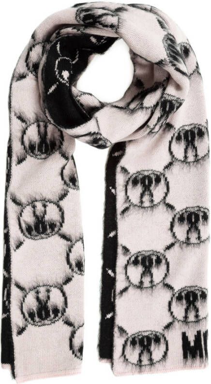 Moschino Abstract Multikleur Dubbel Vraagteken Sjaal Pink Dames