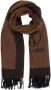 Moschino Double Question Mark Wool scarf Bruin Dames - Thumbnail 1