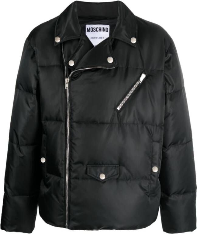 Moschino Zwarte Pufferjas voor Heren Black Heren