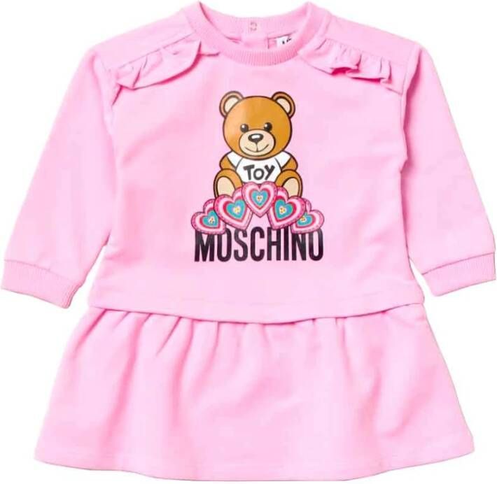 Moschino Kids Jurk met logoprint Roze - Foto 2