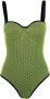 Moschino Badpak met vierkante halslijn Green Dames - Thumbnail 1