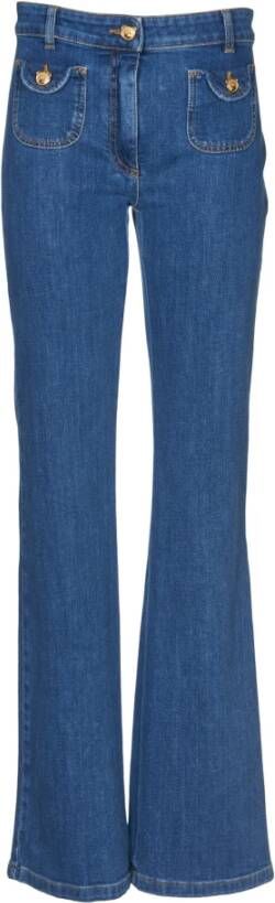 Moschino Vintage Teddyknoop Jeans Blue Dames