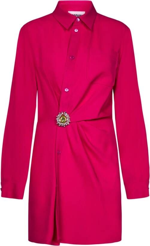 Moschino Fuchsia Jurk met Juweel Detail Roze Dames