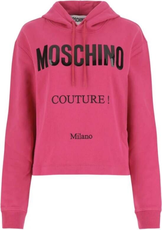 Moschino Fuchsia katoenen sweatshirt Roze Dames