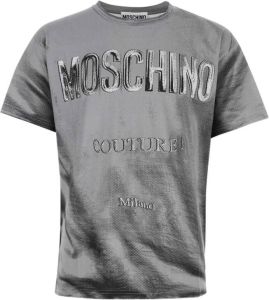 Moschino Gedrukt katoenen t-shirt Grijs Heren