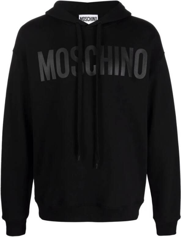 Moschino Gedrukte logo hoodie Zwart Heren
