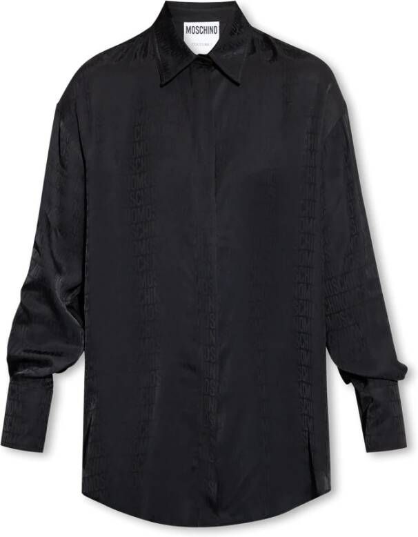Moschino Gepersonaliseerd overhemd Black Dames