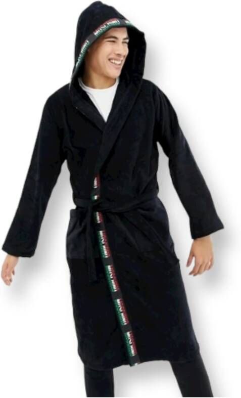 Moschino Luxe Katoenen Kimono voor Mannen Black Heren