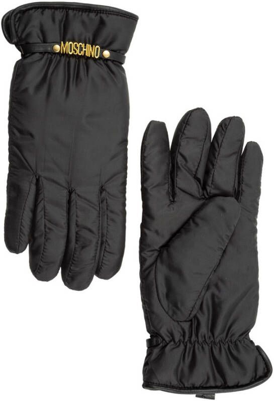 Moschino Stijlvolle warme handschoenen voor vrouwen Black Dames