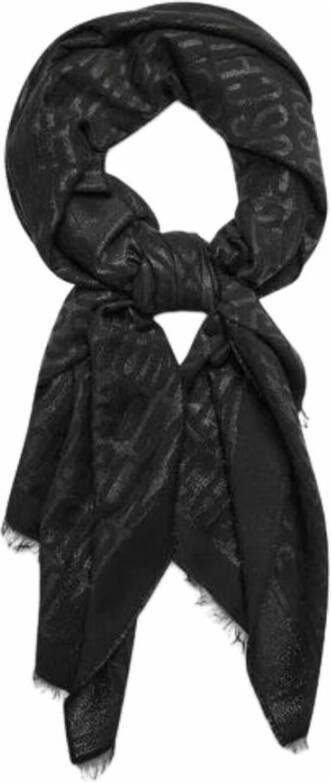 Moschino Elegant Logo Sjaal voor Vrouwen Black Dames