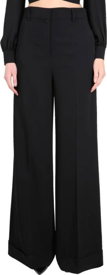 Moschino Luxe wijde broek met hoge taille Black Dames