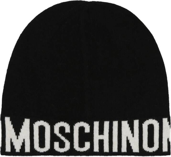 Moschino Hoed met logo Zwart Dames