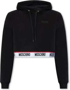 Moschino Hoodie met logo Zwart Dames