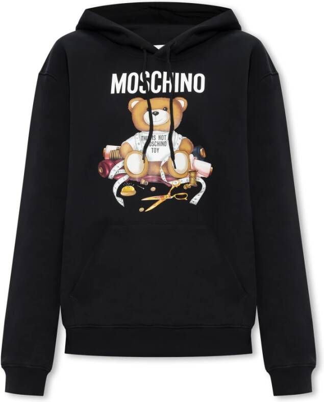 Moschino Hoodie met logo Zwart Dames