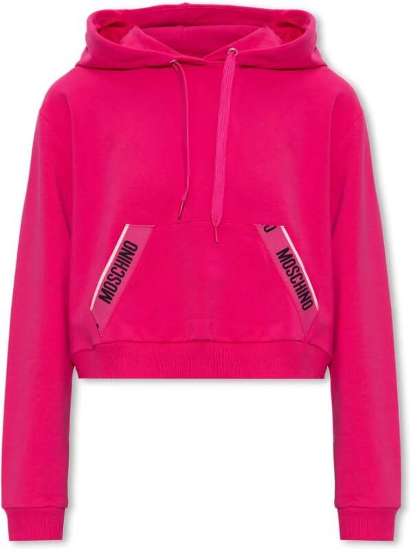 Moschino Hoodie with logo Roze Dames