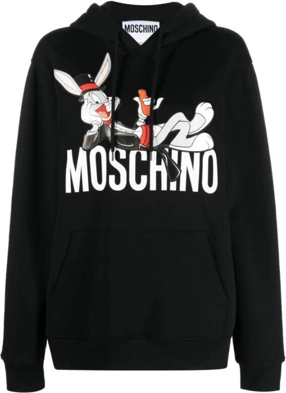 Moschino Oversized Bugs Bunny Hoodie Black Dames